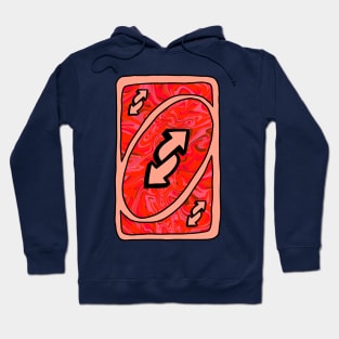 Trippy red Uno reverse card Hoodie